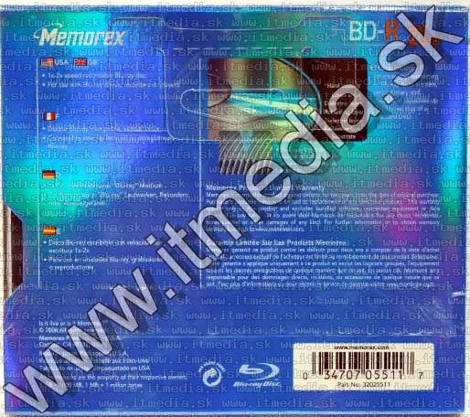 Image of Memorex BluRay BD-R 2x (1 layer) normaljc (IT3893)