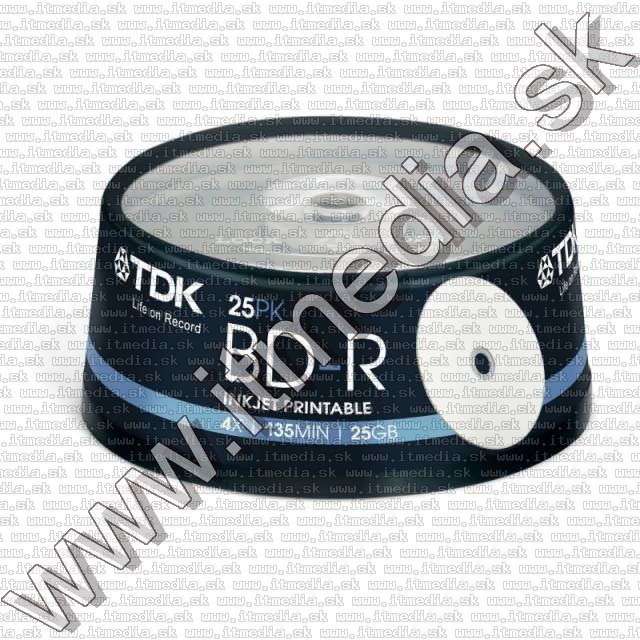 Image of TDK BluRay BD-R 4x (25GB) 25cake Printable (IT10674)