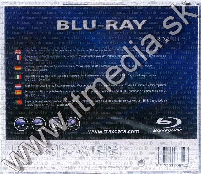 Image of Traxdata BluRay BD-R 2x (1 layer 25 GB) normaljc (IT2140)