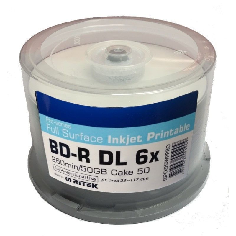 Image of Traxdata BluRay BD-R 6x (2 layer) 50GB *Printable* 50cake /RITEK/ (IT14461)