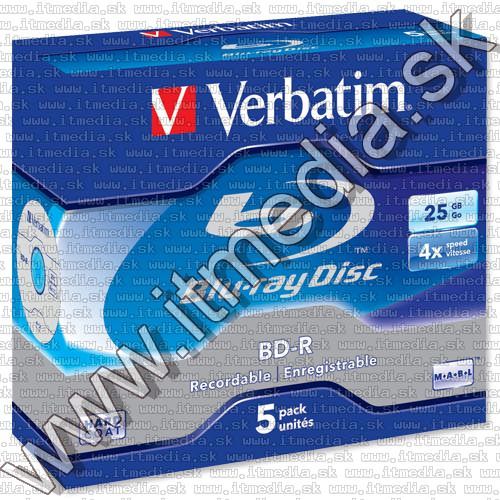 Image of Verbatim BluRay BD-R 4x (1 layer) normaljc 25GB 43688 (IT7262)