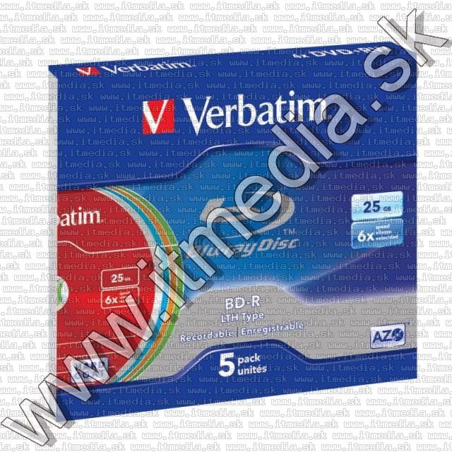 Image of Verbatim BluRay BD-R 6x (25GB) SlimJC LTH *Color* (43774) (IT11082)