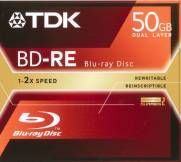Image of TDK BluRay BD-RE (RW) 2x (2 layer 50 GB) normaljc (IT1931)