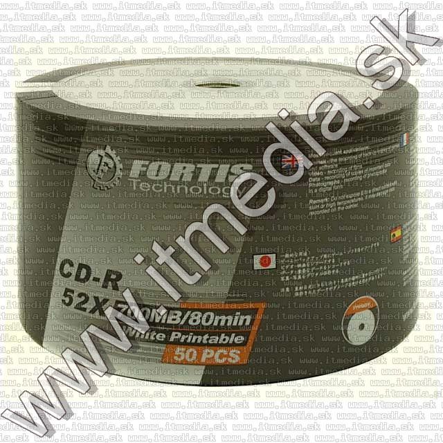 Image of Fortis CD-R 52x **fullprint** 50cw (IT2223)