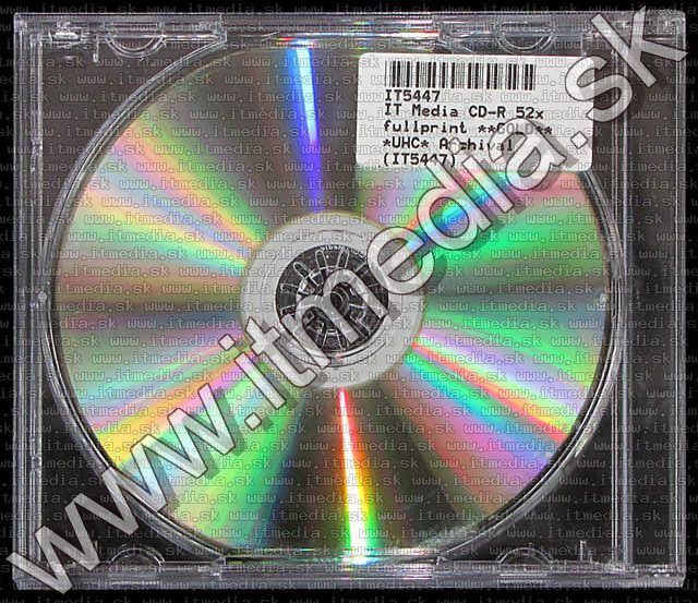 Image of IT Media CD-R 52x fullprint **GOLD** Archival (UAE) NormalJC (IT5447)