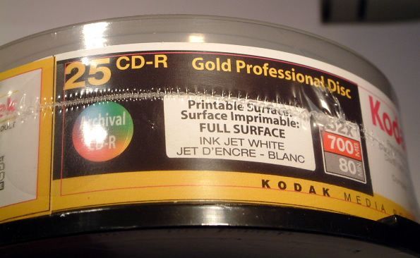Image of Kodak **Professional Gold** CD-R 52x *printable* 25cake (IT2119)