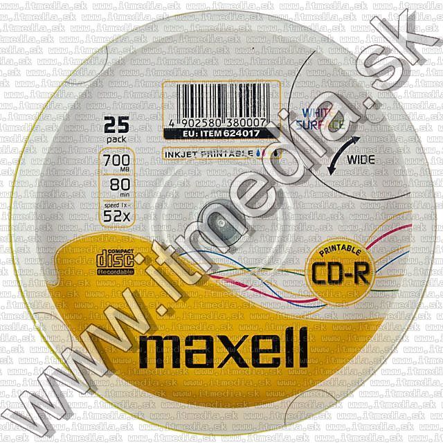 Image of Maxell CD-R 52x **Printable** 25cake (IT5994)