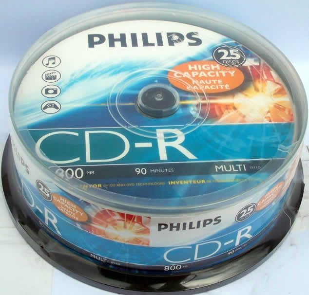 Image of Philips CD-R 800 MB 90min cake25 RITEK (IT5998)