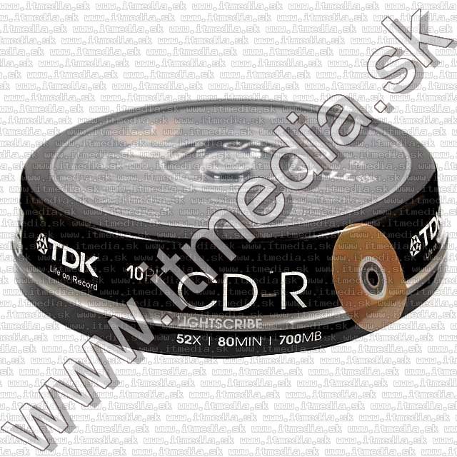 Image of TDK CD-R **LIGHTSCRIBE** 52x **10cake** (IT6008)