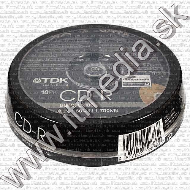 Image of TDK CD-R **LIGHTSCRIBE** 52x **10cake** (IT6008)