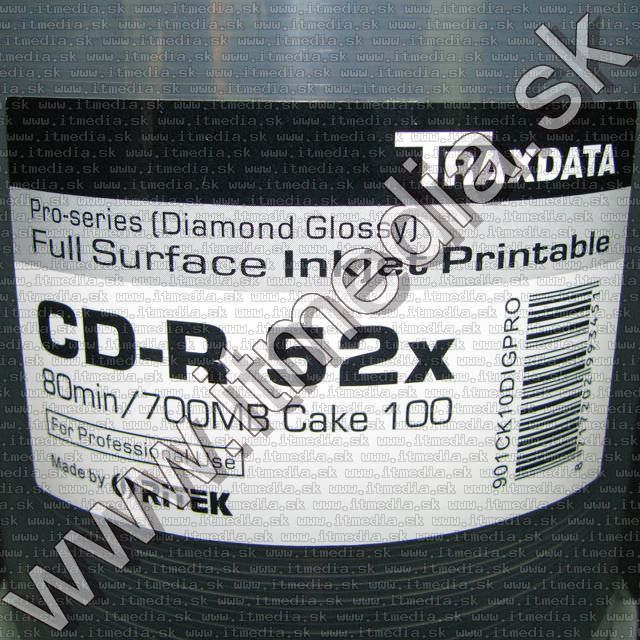Image of Traxdata PRO CD-R 52x 100cake Glossy Fullprint RITEK *Diamond* (IT10494)