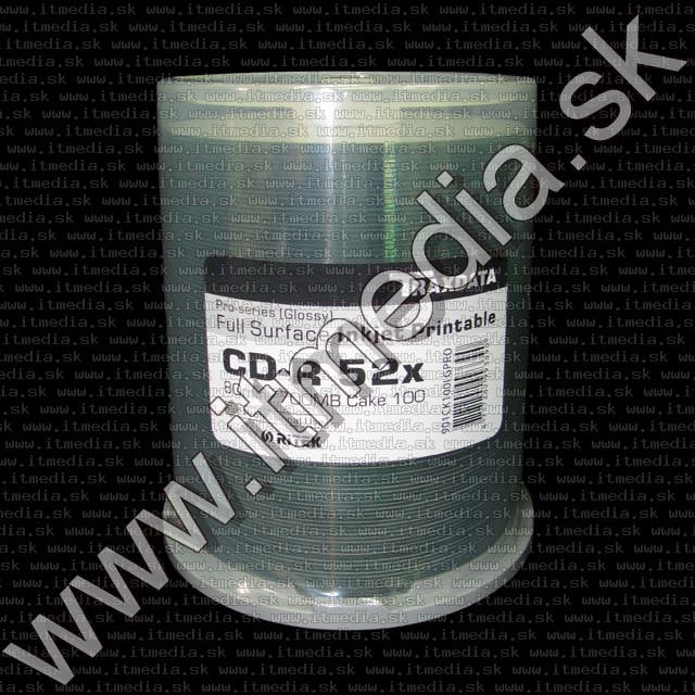 Traxdata PRO CD-R 52x 100cake Glossy Fullprint RITEK (IT10493) Image of Traxdata PRO CD-R 52x 100cake Glossy Fullprint RITEK (IT10493)