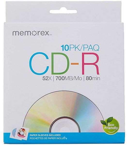 Image of Memorex CD-R 52x 10pack paper INFO! (IT3371)