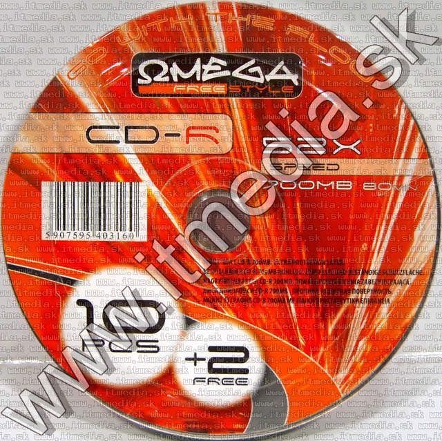 Omega Freestyle CD-R 52x 10+2cw (IT3800) Image of Omega Freestyle CD-R 52x 10+2cw (IT3800)