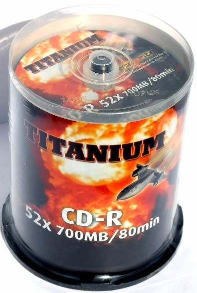 Image of Titanium CD-R 52x 100cake (IT2437)