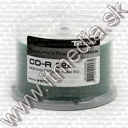 Image of Traxdata CD-R 52x 50cake **WHITE THERMAL PRINT** (IT6944)