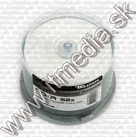 Image of Traxdata CD-R 52x 50cake **WHITE THERMAL PRINT** (IT6944)