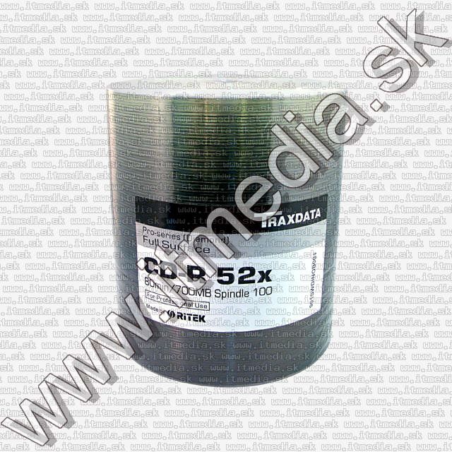 Image of Traxdata PRO CD-R 52x 100cw RITEK *Diamond* Silver OEM (IT10724)