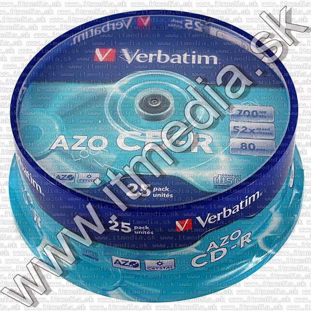 Image of Verbatim CD-R 52x 25cake AZO CRYSTAL (43352) (IT6051)