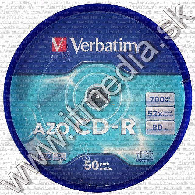 Image of Verbatim CD-R 52x 50cake AZO CRYSTAL (43343) (IT6052)