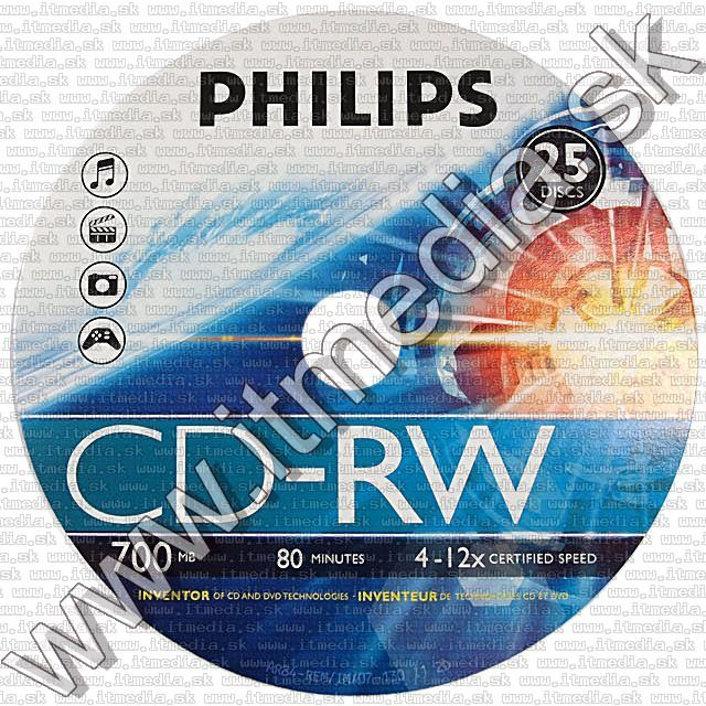 Image of Philips CD-RW 4x-12x 25cake (IT8858)