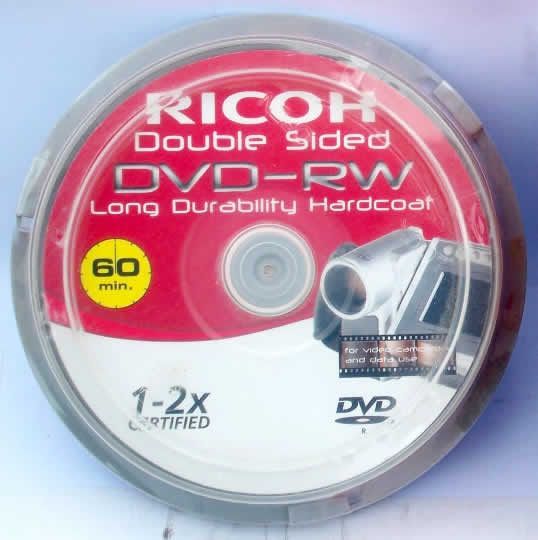 Image of Ricoh ***mini*** DVD-RW 2x 10cake **Double Side** (IT1727)