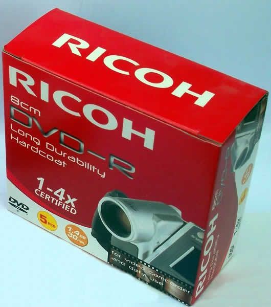 Image of Ricoh ***mini*** DVD-R 4x maxijc **UHC Scratchproof** (IT1729)