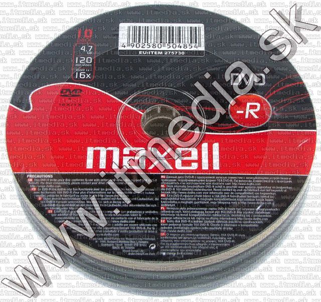 Image of Maxell DVD-R 16x 10cw (IT2213)