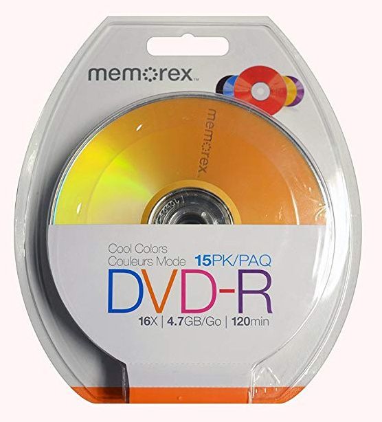 Image of Memorex DVD-R 16x 15cw COLOR (IT6130)