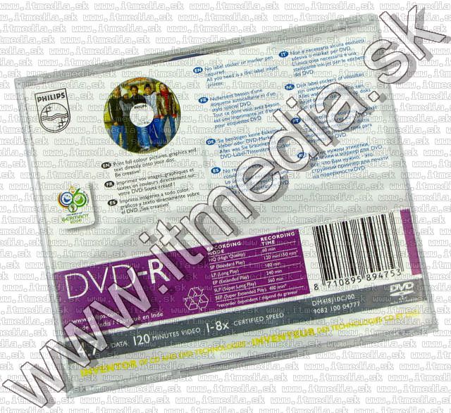 Image of Philips DVD-R 8x NormalJC **PRINTABLE** (IT5392)