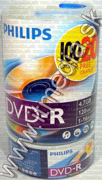 Image of Philips DVD-R 16x 120cw *screw pack* (IT3513)