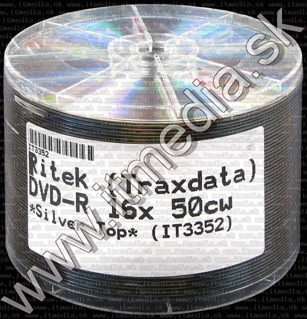 Image of Ritek (Traxdata) DVD-R 16x 50/100cw *Silver Top* EOL MEGSZŰNT TERMÉK (IT3352)