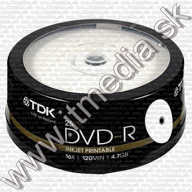 TDK DVD-R 16x 25cake ****FullPrint ID**** INFO! (IT3486) Image of TDK DVD-R 16x 25cake ****FullPrint ID**** INFO! (IT3486)