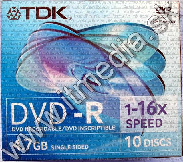 Image of TDK DVD-R 16x NormalJC (IT1489)