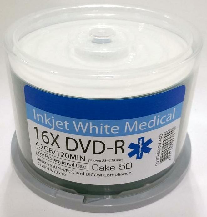 Image of Traxdata DVD-R 16x 50cake *Medical Grade* Fullprint (IT14691)