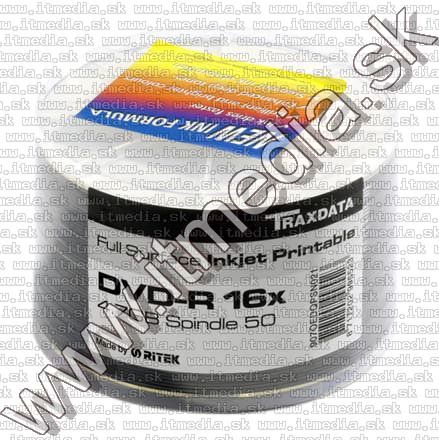 Image of Traxdata DVD-R 16x 50cw RITEK Fullprint NO-ID (IT5907)