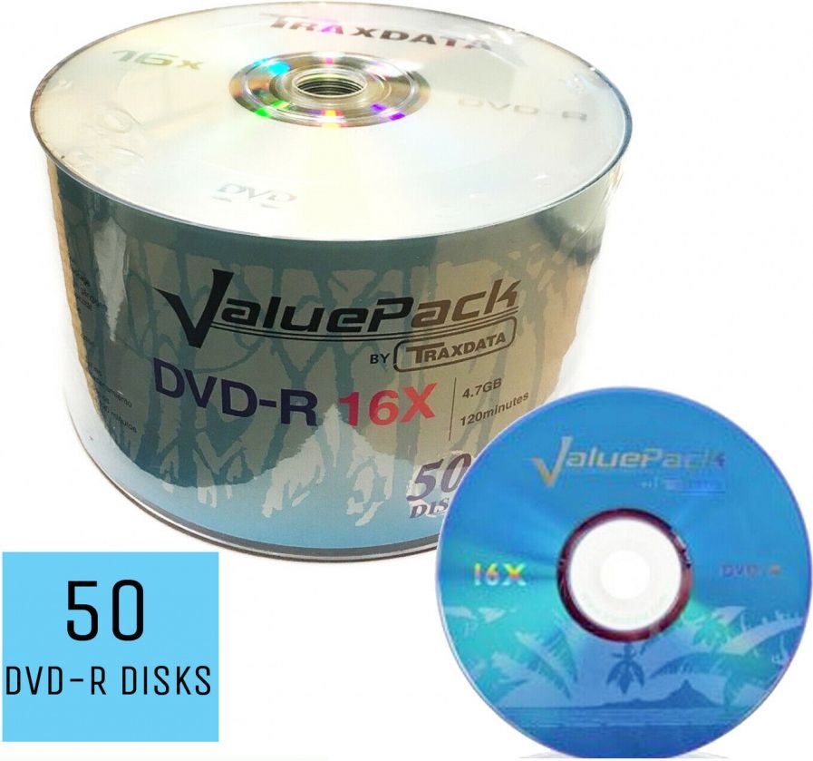 Traxdata Valuepack DVD-R 16x 50cw (RITEK) (IT6192) Image of Traxdata Valuepack DVD-R 16x 50cw (RITEK) (IT6192)