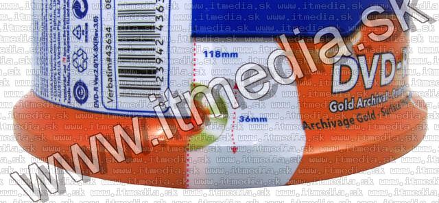 Image of Verbatim DVD-R 8x 25cake **ARCHIVAL** printable (43634) (UAE) (IT6193)