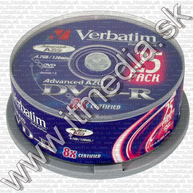 Image of Verbatim DVD-R ***8x*** 25cake (43475) (IT7168)