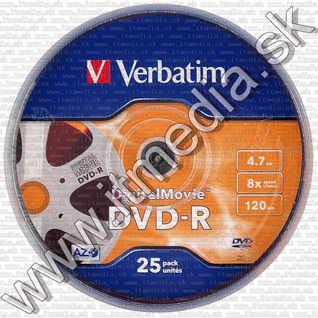 Image of Verbatim DVD-R 8x 25cake **Digital Movie** Taiwan *EOL* (IT7038)