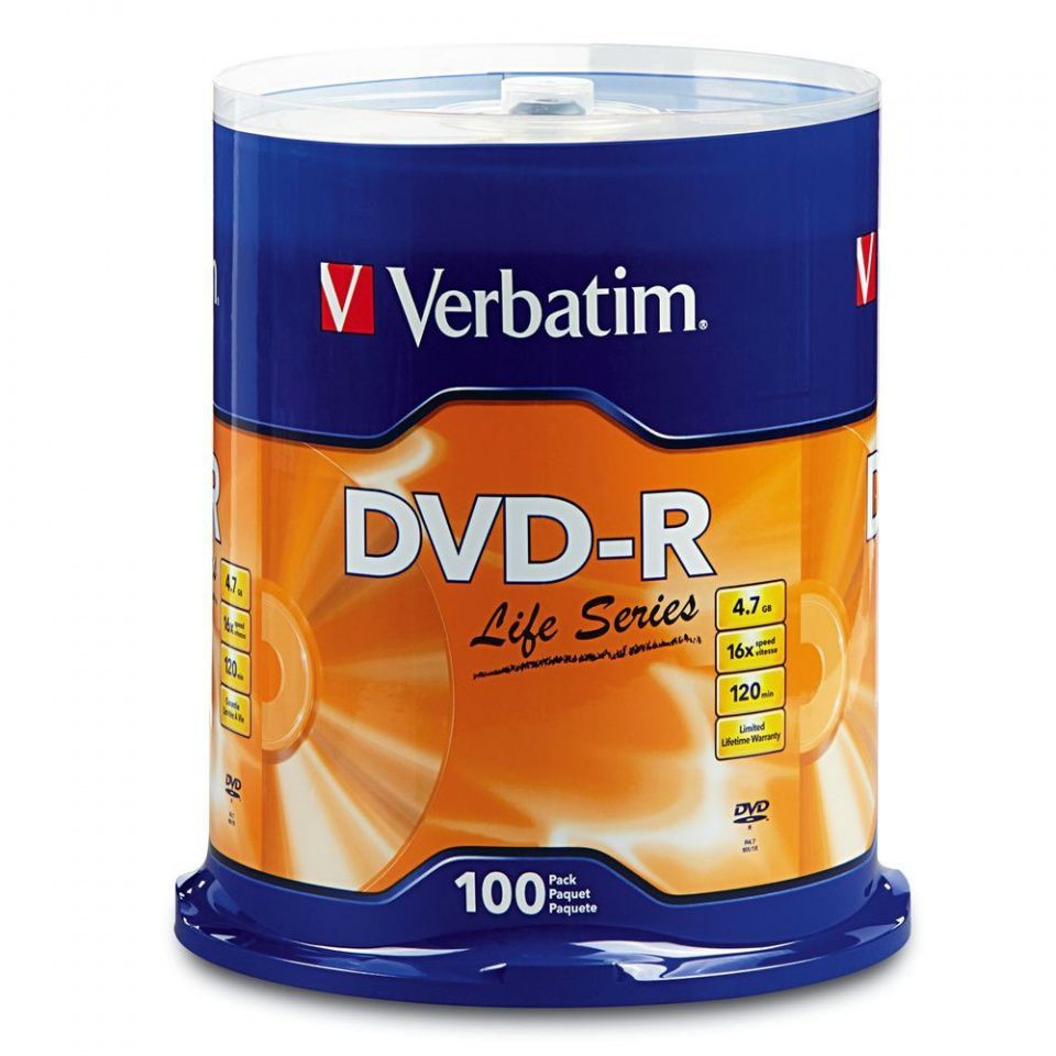 Verbatim DVD-R 16x 100cake (97177) US (IT14600) Image of Verbatim DVD-R 16x 100cake (97177) US (IT14600)