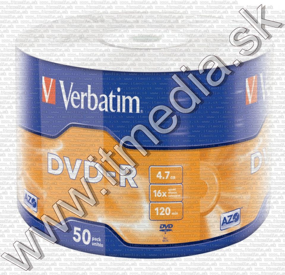 Image of Verbatim DVD-R 16x **50cw** (43788) MCC (IT5860)