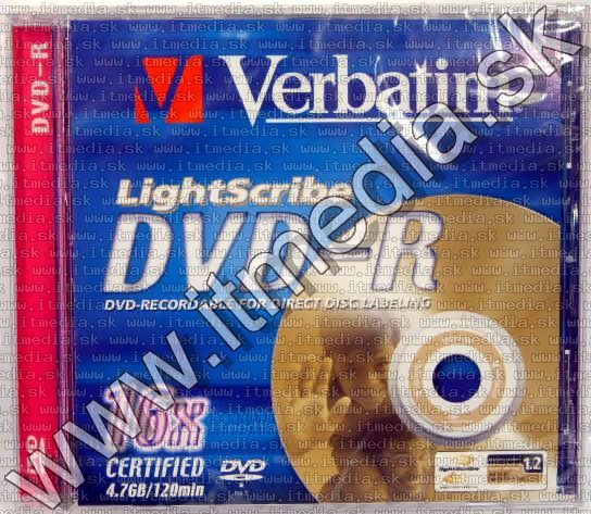 Image of Verbatim DVD-R 16x **LIGHTSCRIBE** NormalJC (IT3889)