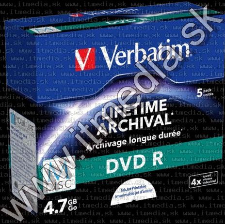 Verbatim M-DISC DVD-R 4x NormalJC Printable 43821 (IT14503) Image of Verbatim M-DISC DVD-R 4x NormalJC Printable 43821 (IT14503)