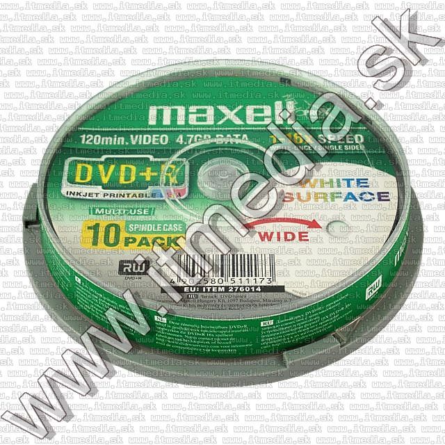 Image of Maxell DVD+R 16x 10cake *WS Fullprint* ID (IT7866)