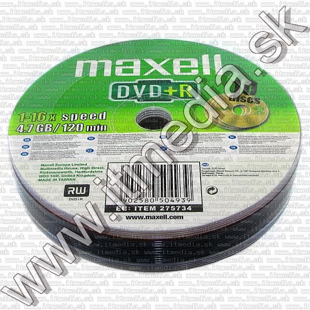 Image of Maxell DVD+R 16x 10cw (IT2216)