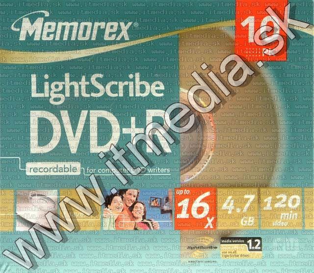 Image of Memorex DVD+R 16x **LIGHTSCRIBE** SlimJC (IT3901)