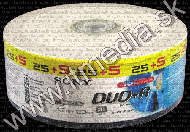 Image of Sony DVD+R 16x 30cw 25+5 (IT3762)
