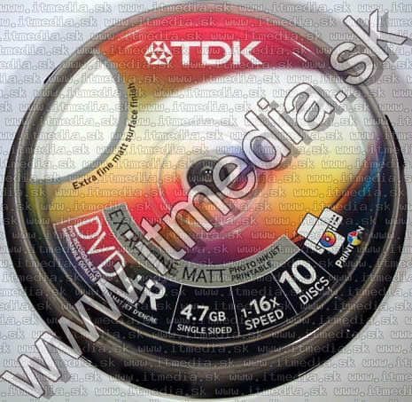 TDK DVD+R 16x ****PRINTABLE**** 10cake (IT6279) Image of TDK DVD+R 16x ****PRINTABLE**** 10cake (IT6279)