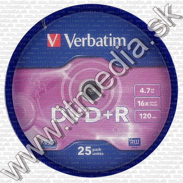 Image of Verbatim DVD+R 16x ---25cake--- **regular** (43500) (IT4551)